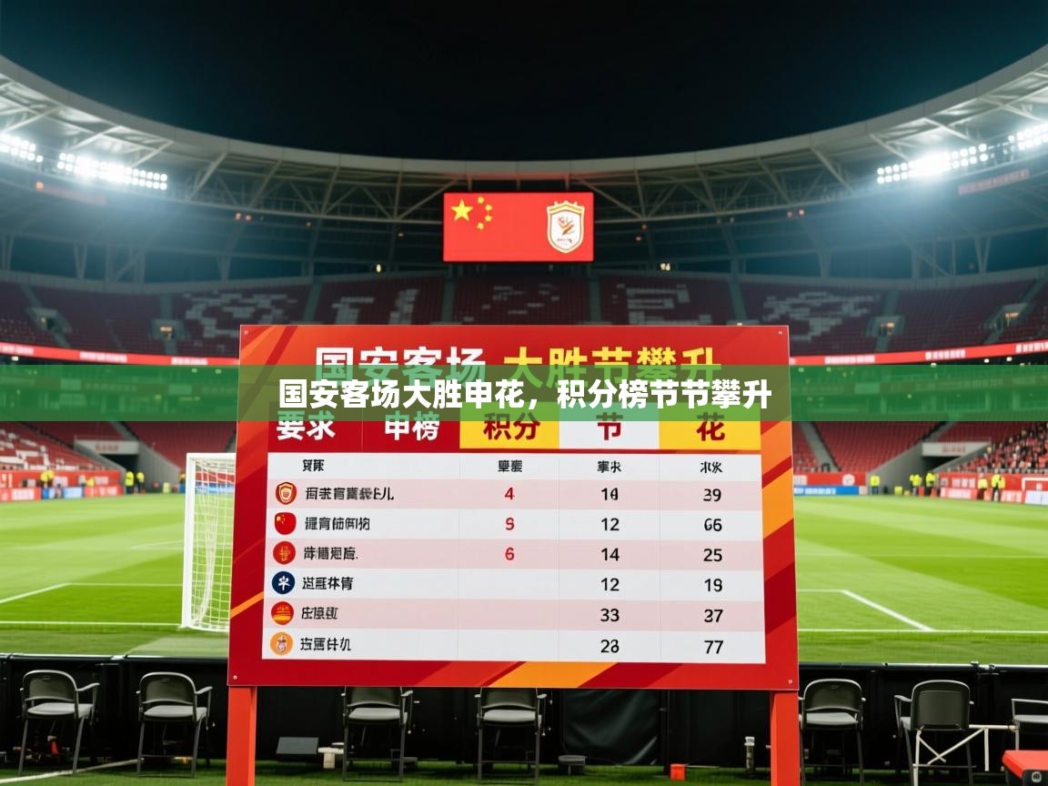 国安客场大胜申花，积分榜节节攀升